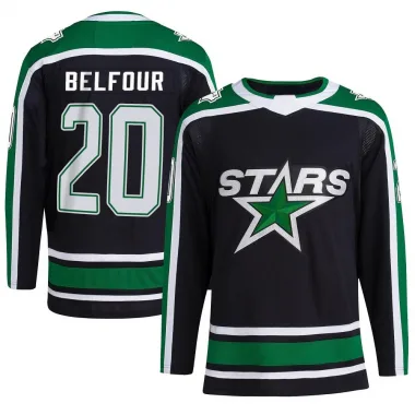Authentic Ed Belfour Black Dallas Stars Reverse Retro 2.0 Jersey - Men's