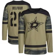 Authentic Ed Belfour Camo Dallas Stars Military Appreciation Practice Jersey - Youth